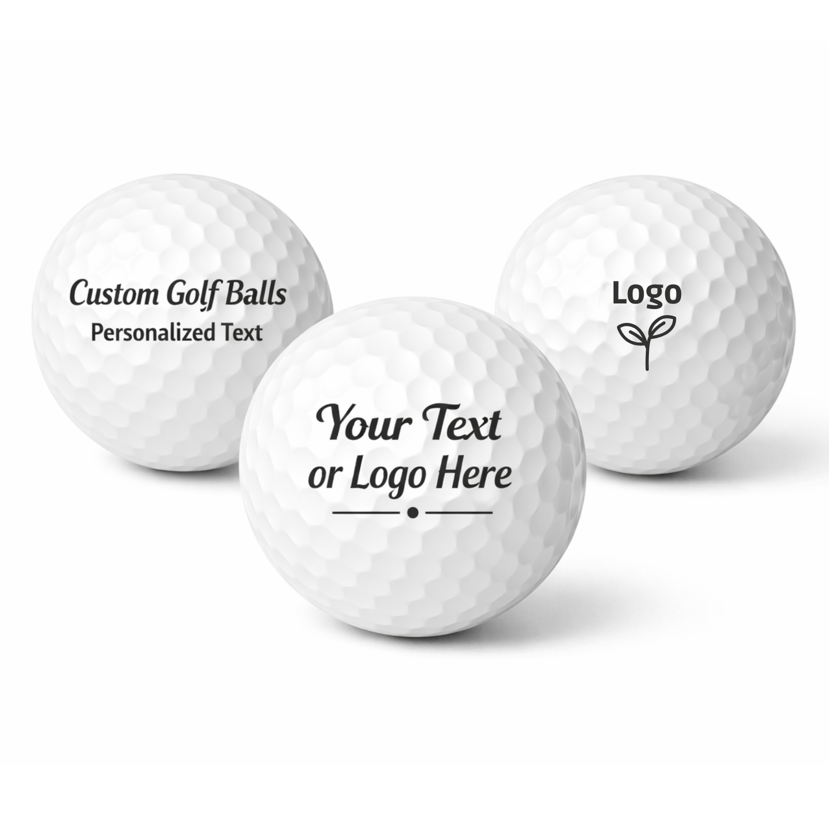 Customized Golf Balls | Personalized Text or Logo Image | Worldwide Shipping