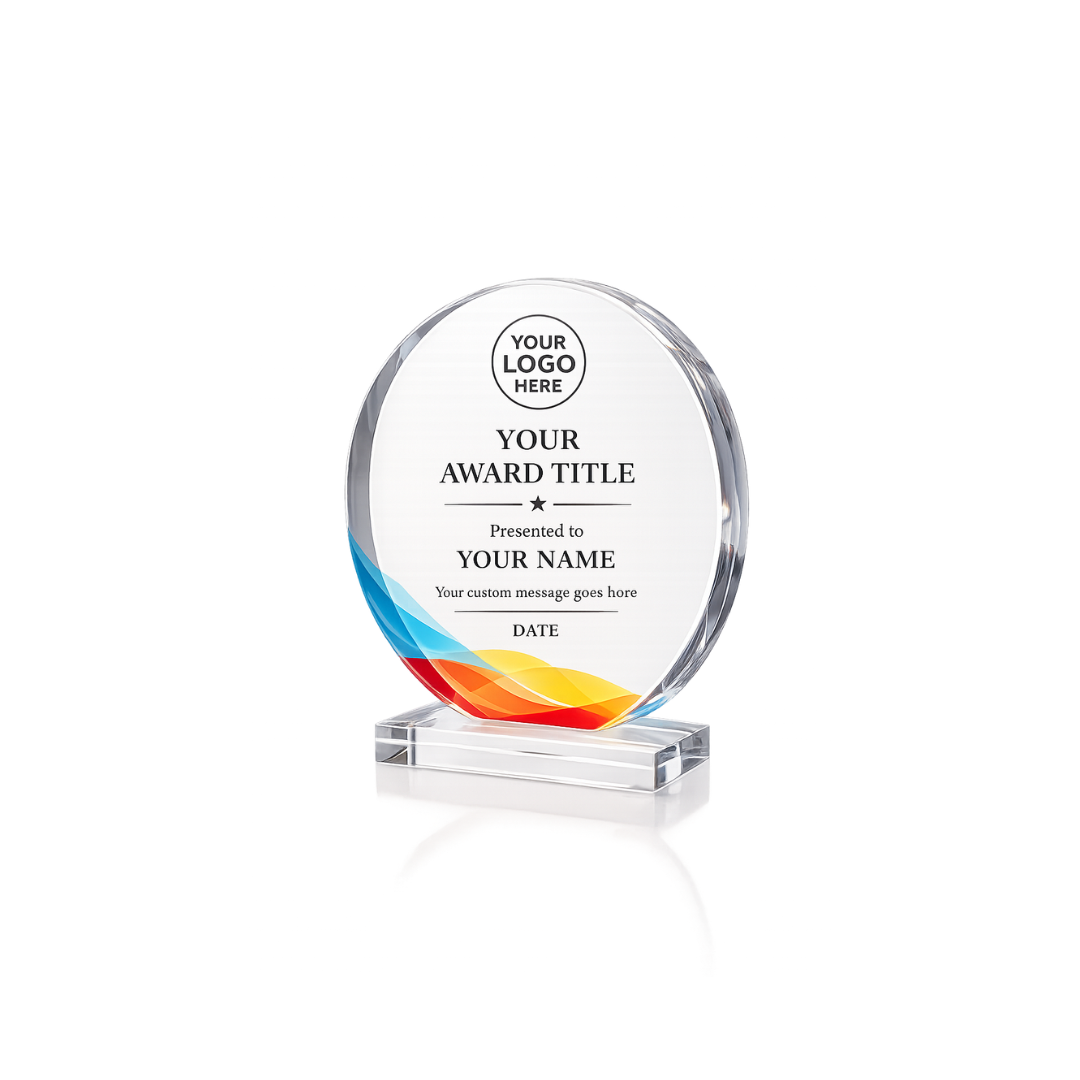 Clear Acrylic Round Trophy