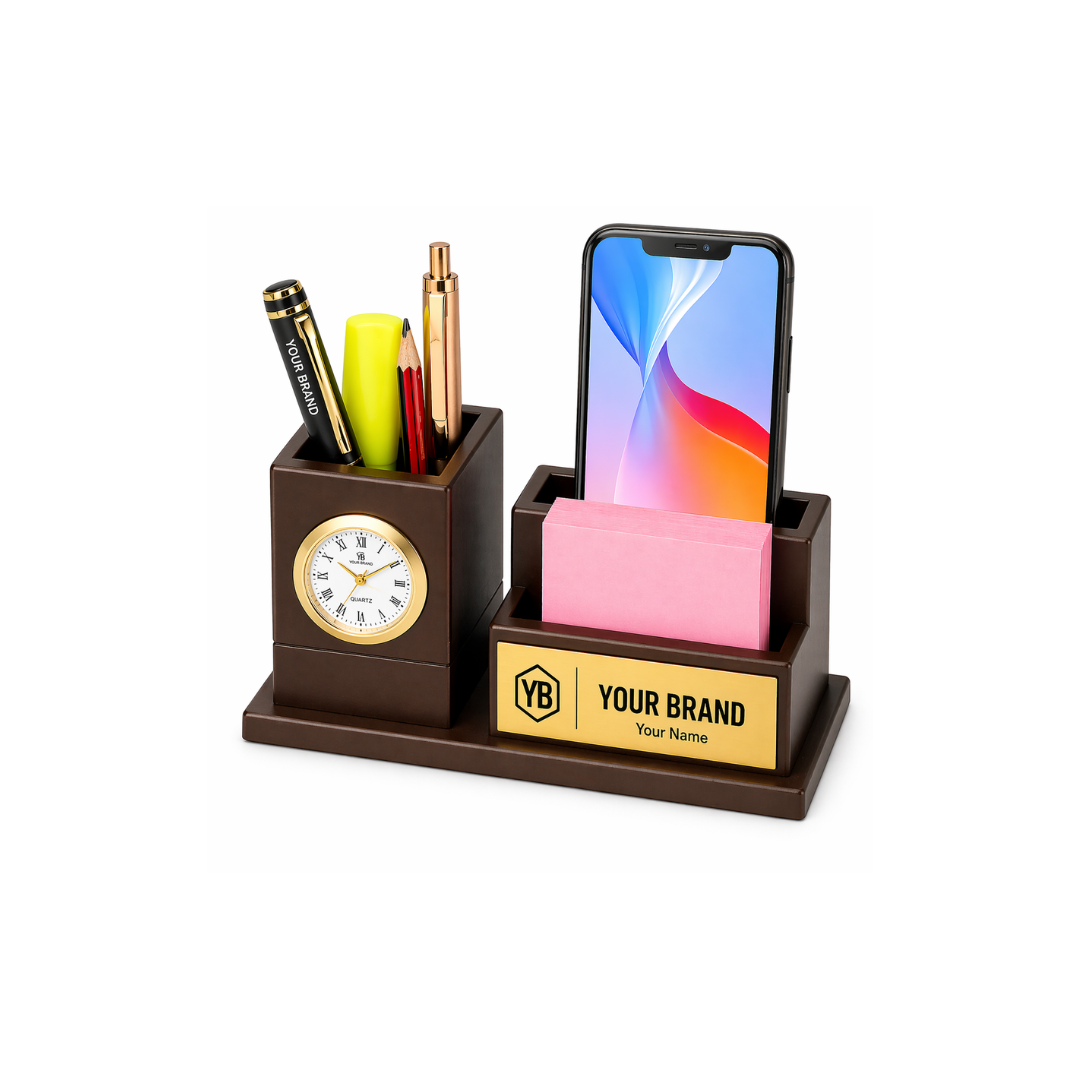 Desk Organizer Calendar Clock