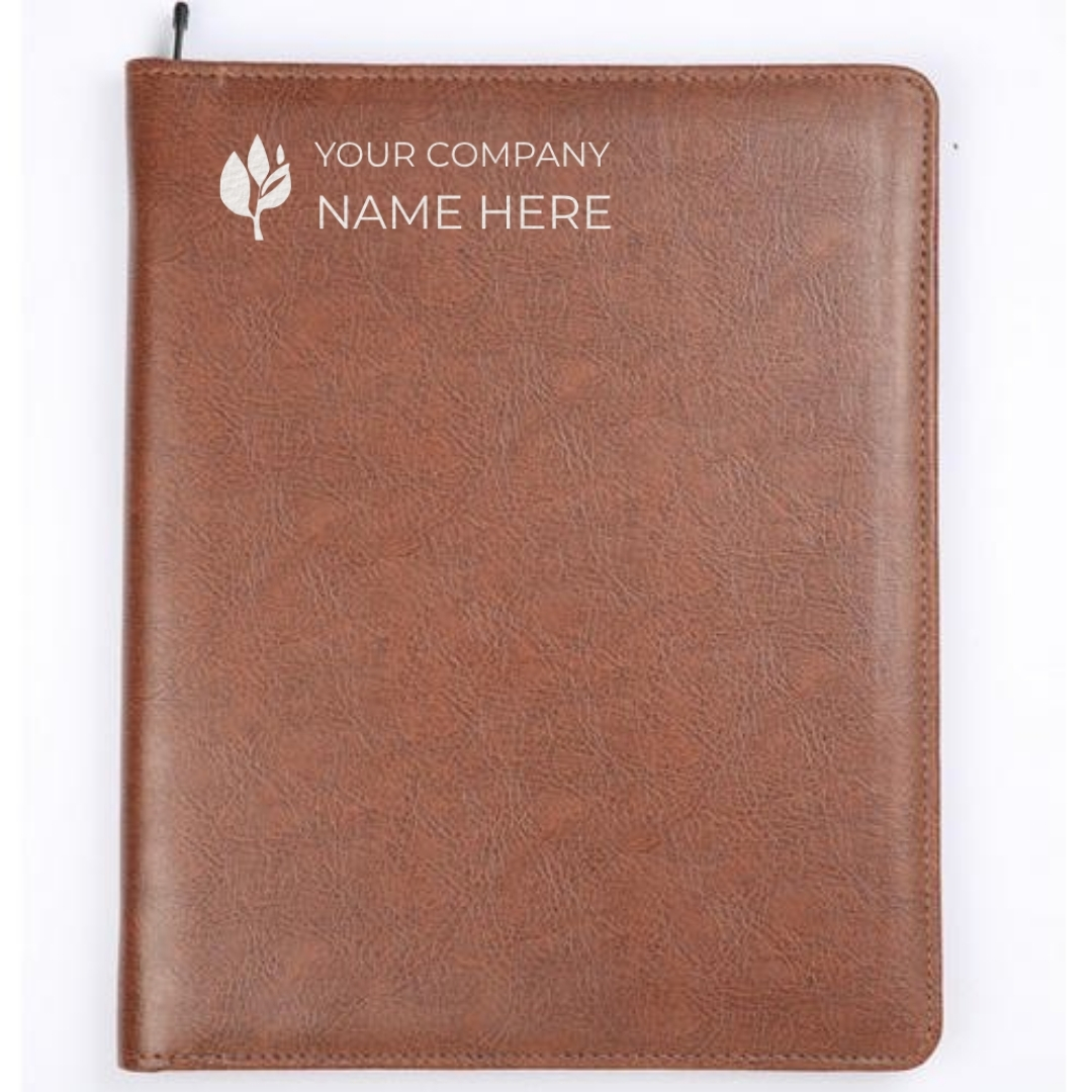 Executive Series Custom Brown Leather File Holders