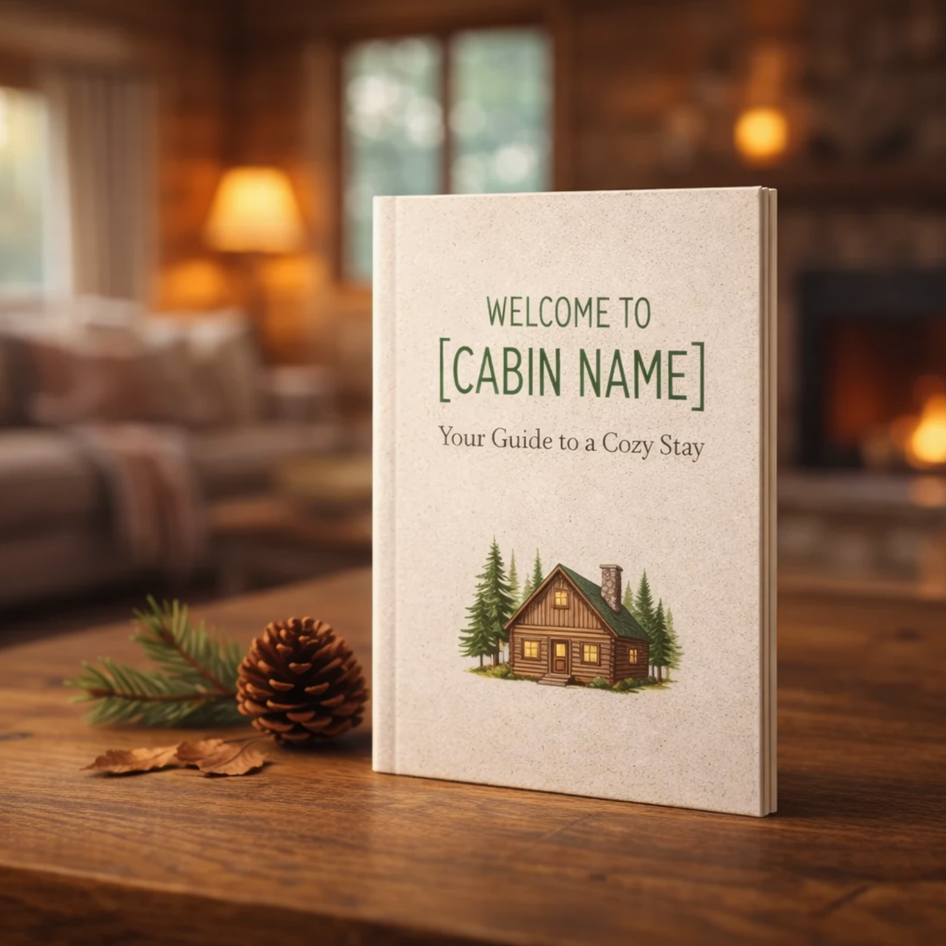 Custom Welcome Book for your Wooden Cabin