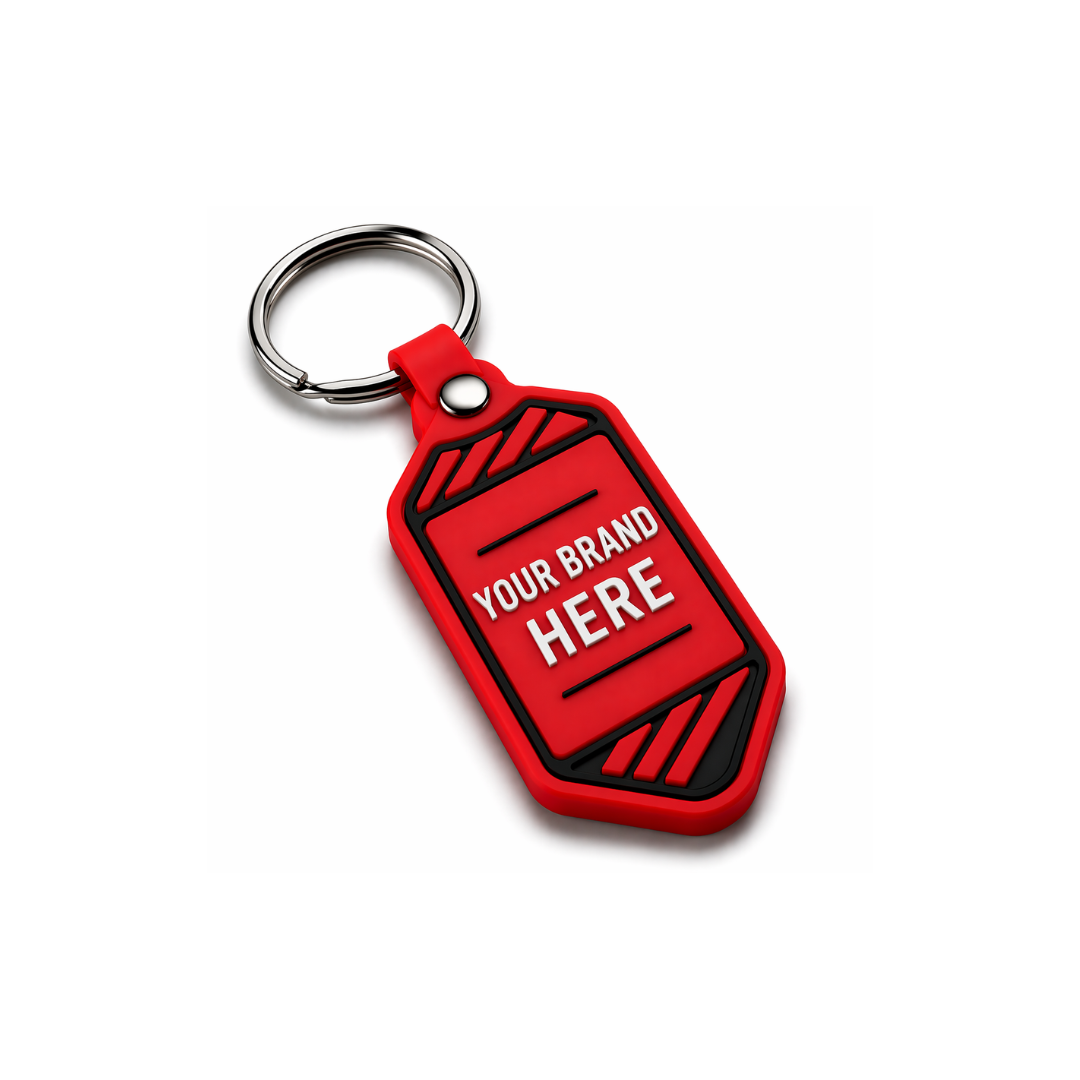 Red Rubber  Key Chain