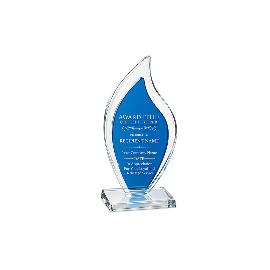 Transparent Crystal Corporate Award Trophy