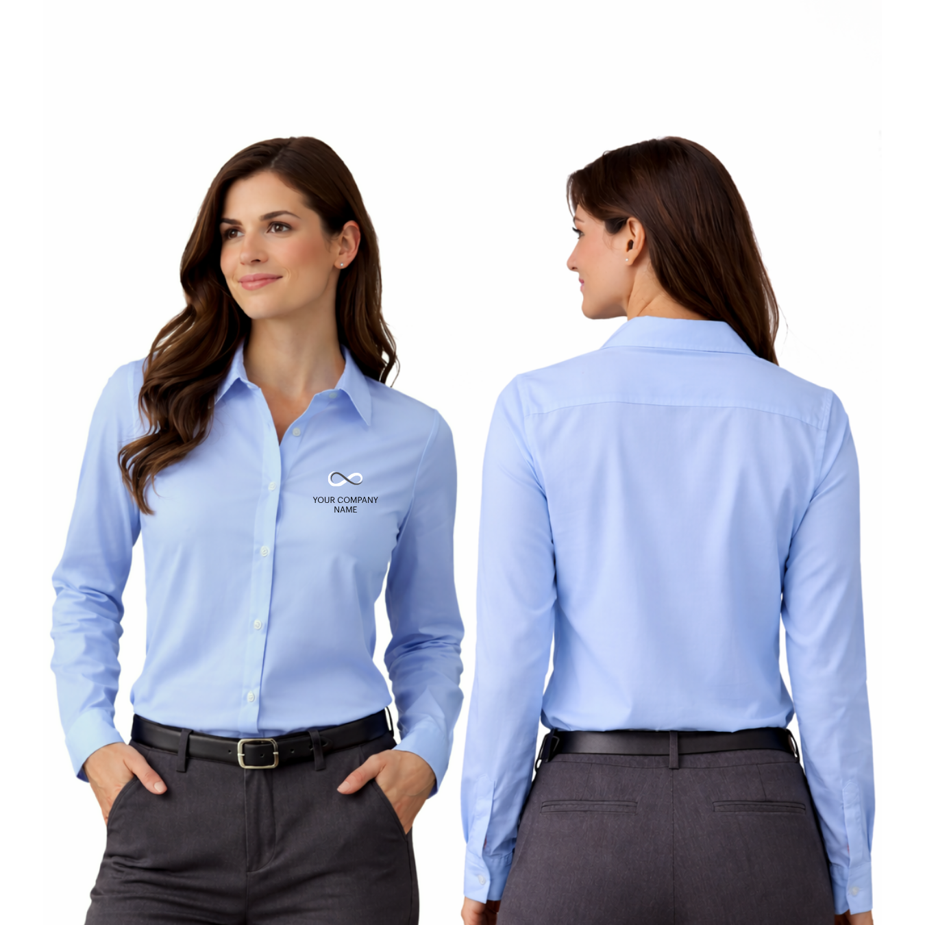 Ladies’ Wrinkle-Resistant Long-Sleeve Oxford